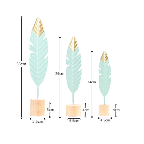 Nordic Creative Iron Feather Figure Ornaments Room Decor Home Decor